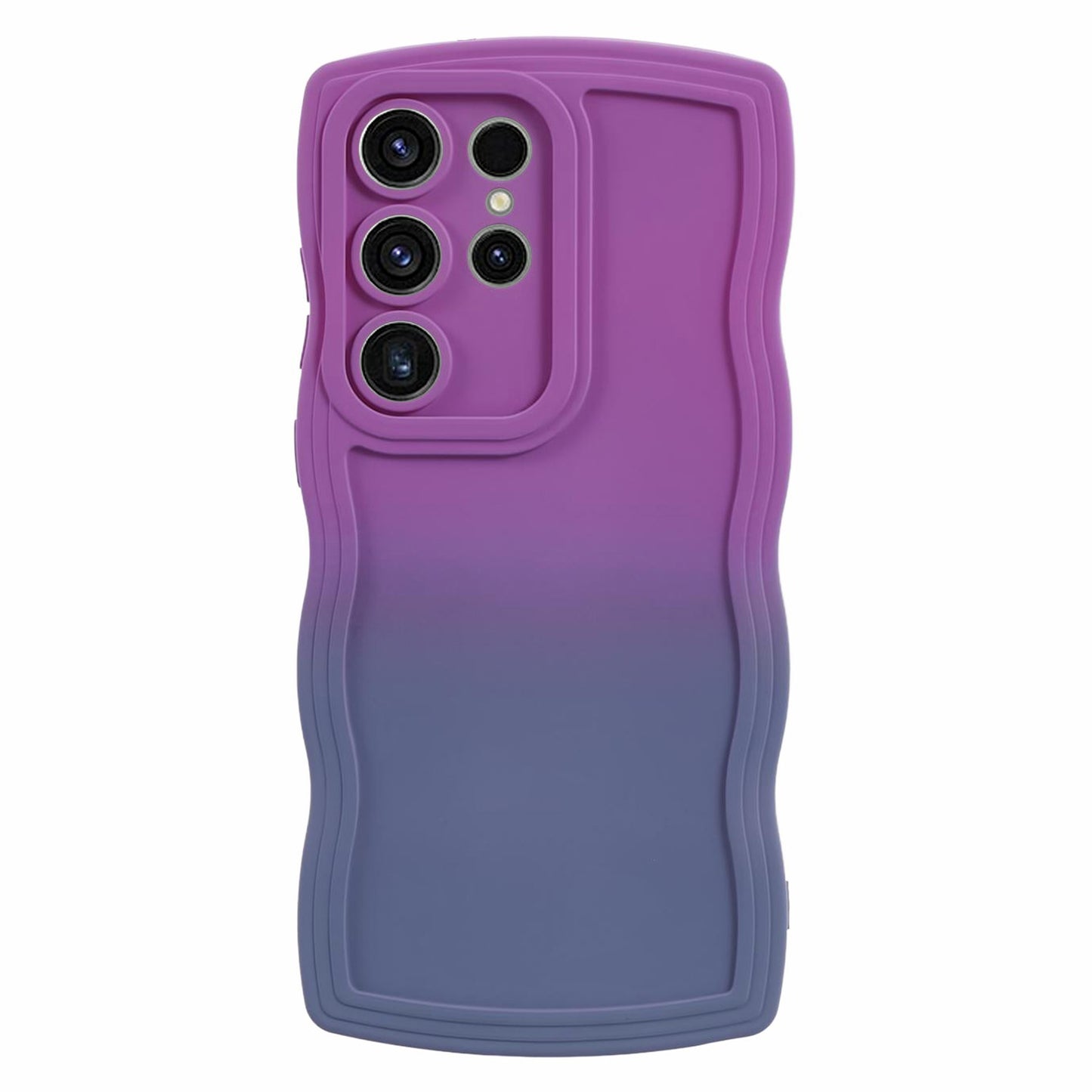 JTW Series for Samsung Galaxy S24 Ultra Wavy Edge TPU Case Dual-Side Rubberized - Purple+Lavender Grey