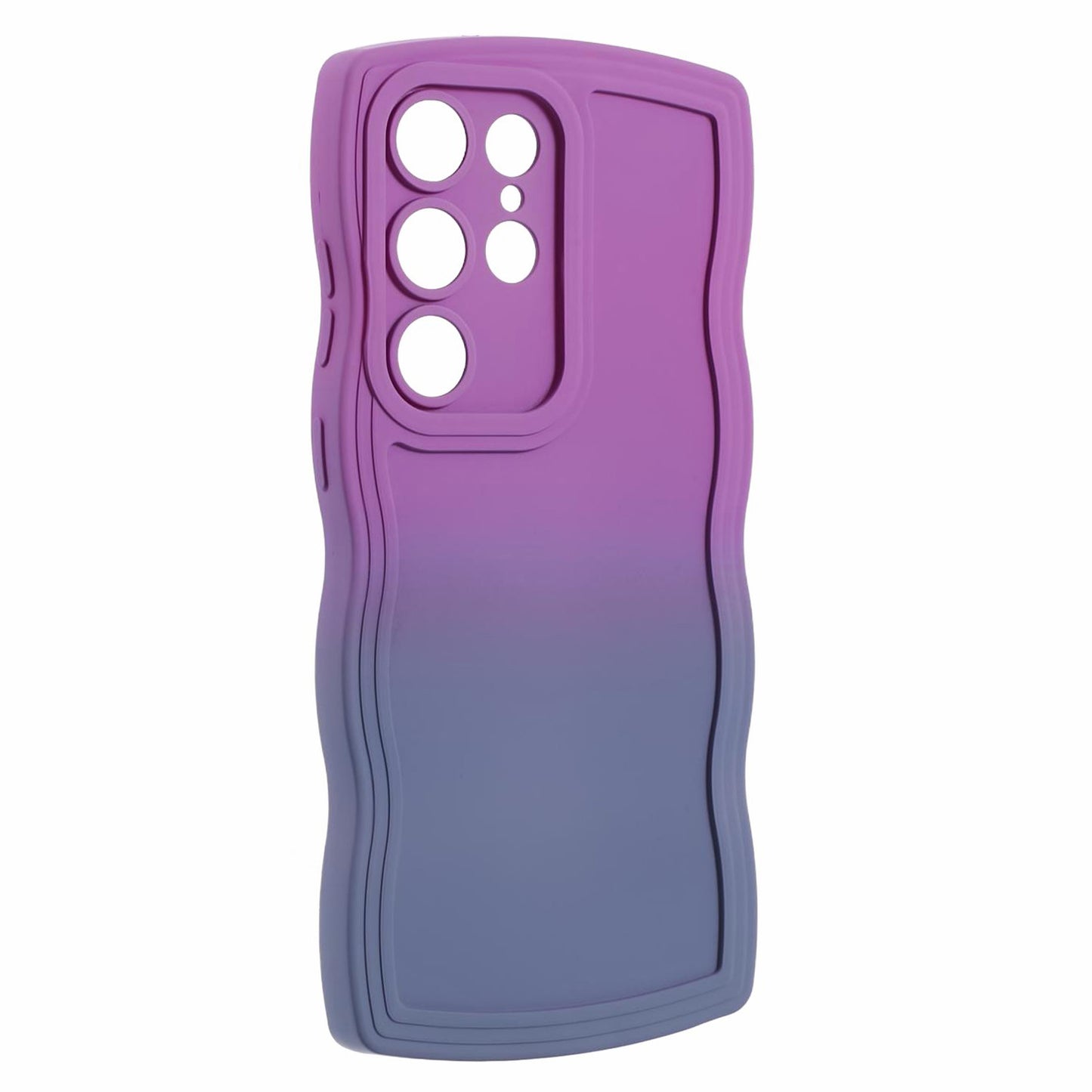 JTW Series for Samsung Galaxy S24 Ultra Wavy Edge TPU Case Dual-Side Rubberized - Purple+Lavender Grey