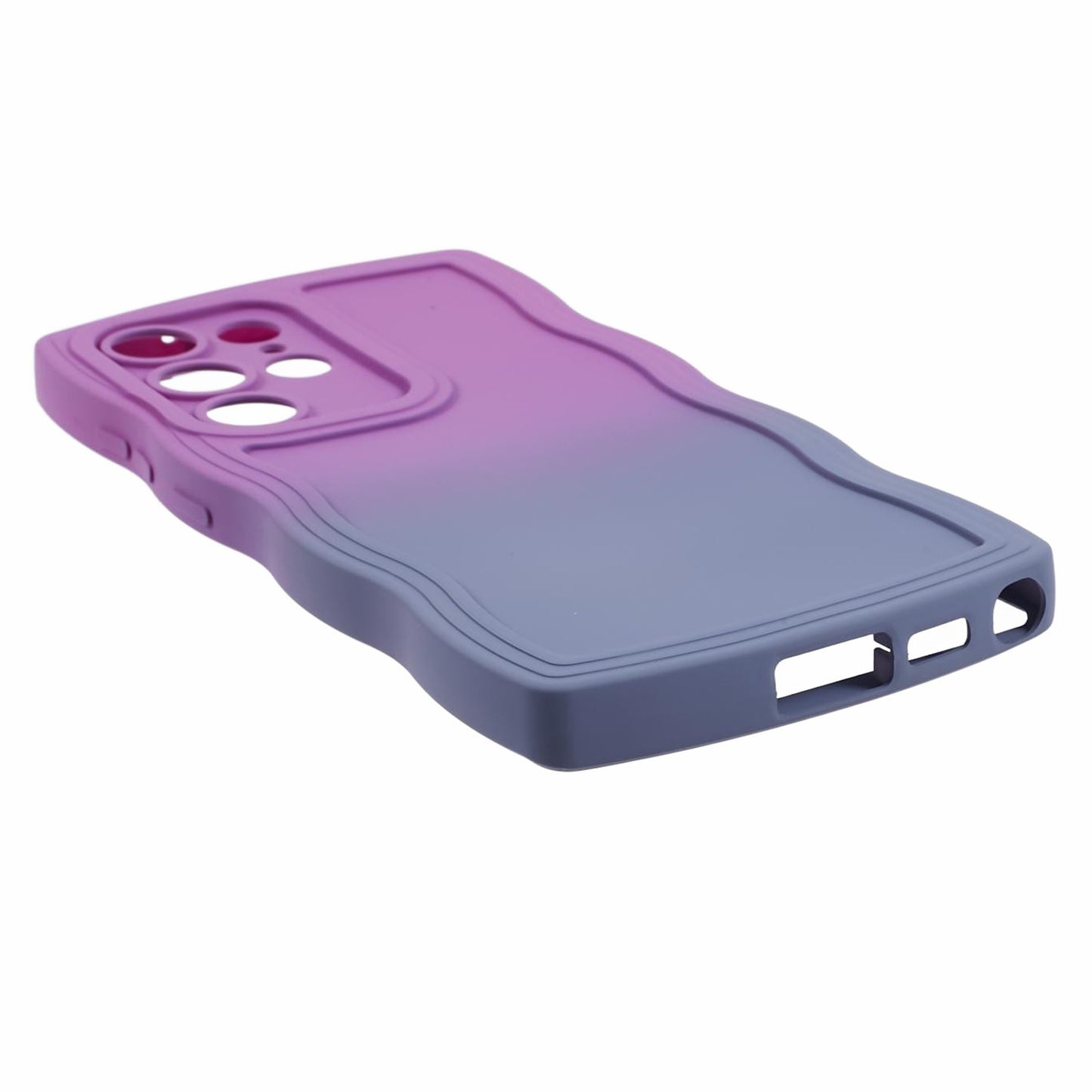 JTW Series for Samsung Galaxy S24 Ultra Wavy Edge TPU Case Dual-Side Rubberized - Purple+Lavender Grey