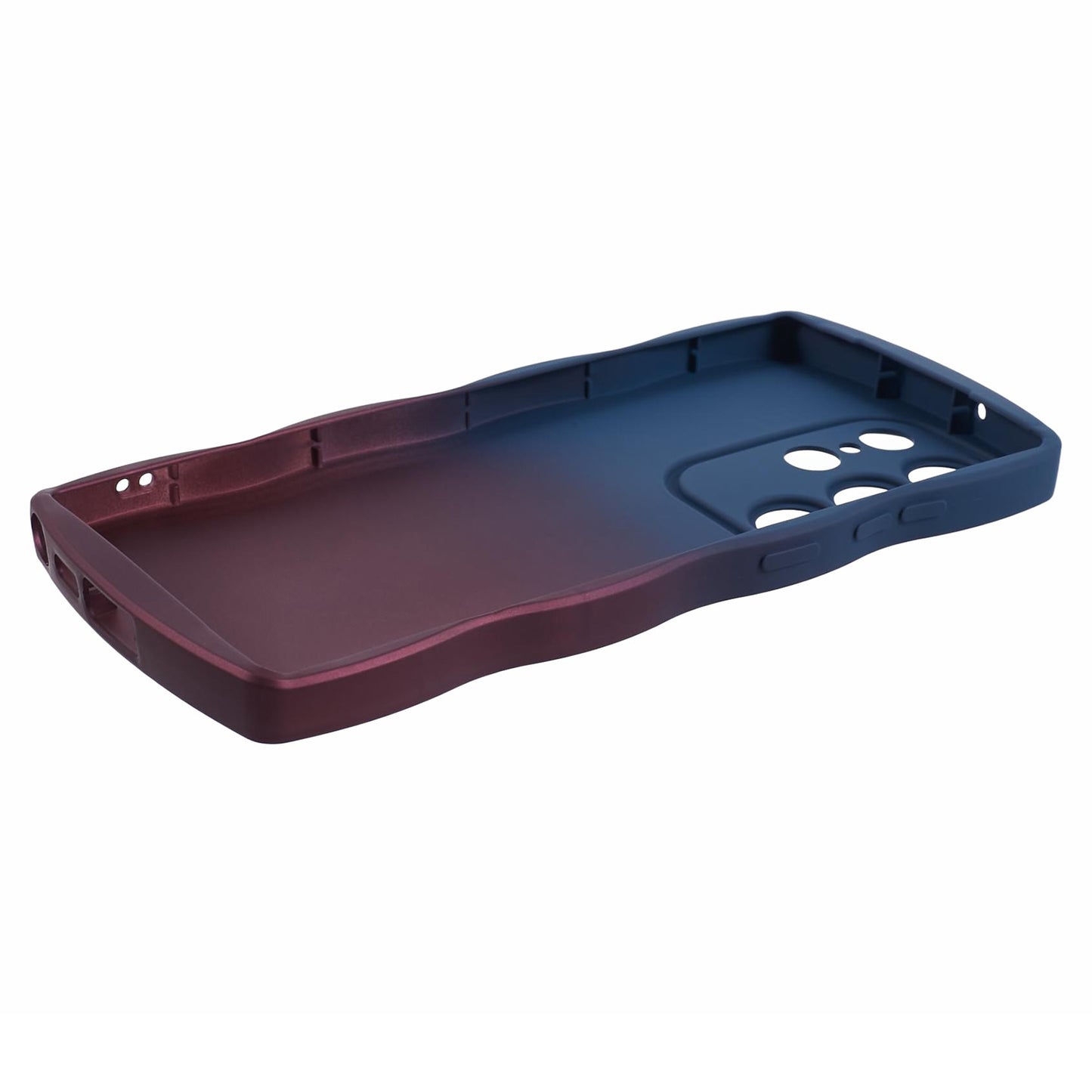 JTW Series for Samsung Galaxy S24 Ultra Wavy Edge TPU Case Dual-Side Rubberized - Sapphire+Dark Purple