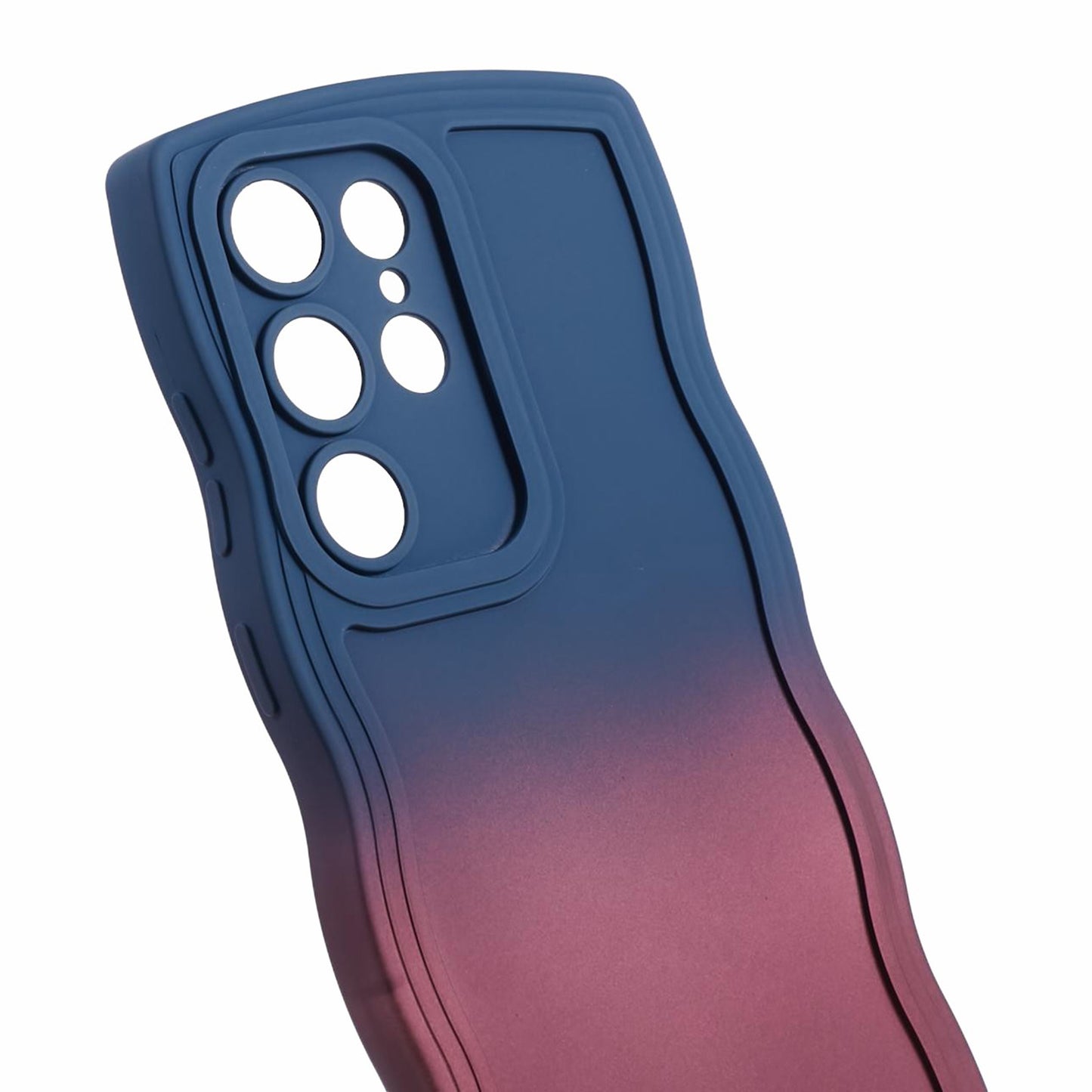 JTW Series for Samsung Galaxy S24 Ultra Wavy Edge TPU Case Dual-Side Rubberized - Sapphire+Dark Purple