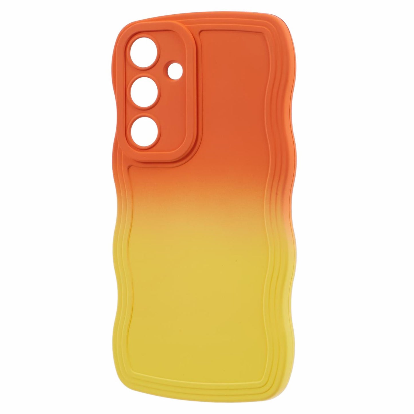 JTW Series for Samsung Galaxy S24 Phone Case Gradient Dual Color TPU Cover - Orange+Yellow
