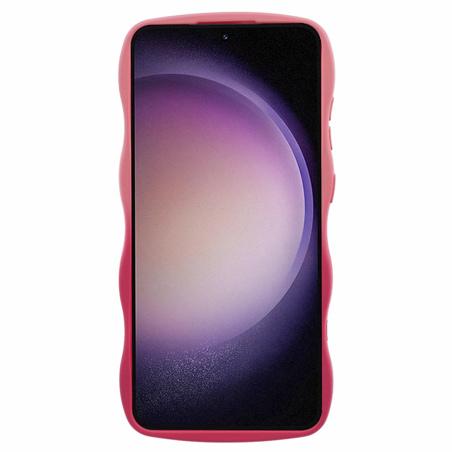 JTW Series for Samsung Galaxy S24+ Dual Color Rubberized TPU Case with Wavy Edge - Pink+Rose