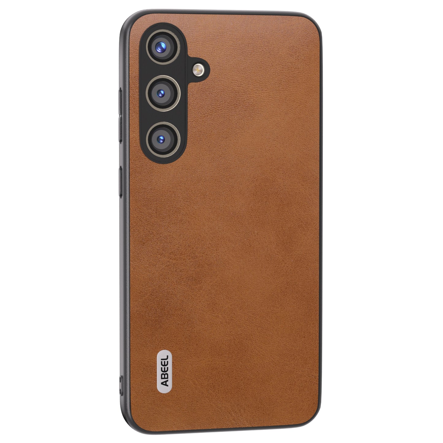 ABEEL For Samsung Galaxy S24+ Case Cowhide Texture Shockproof Protective Phone Cover - Brown