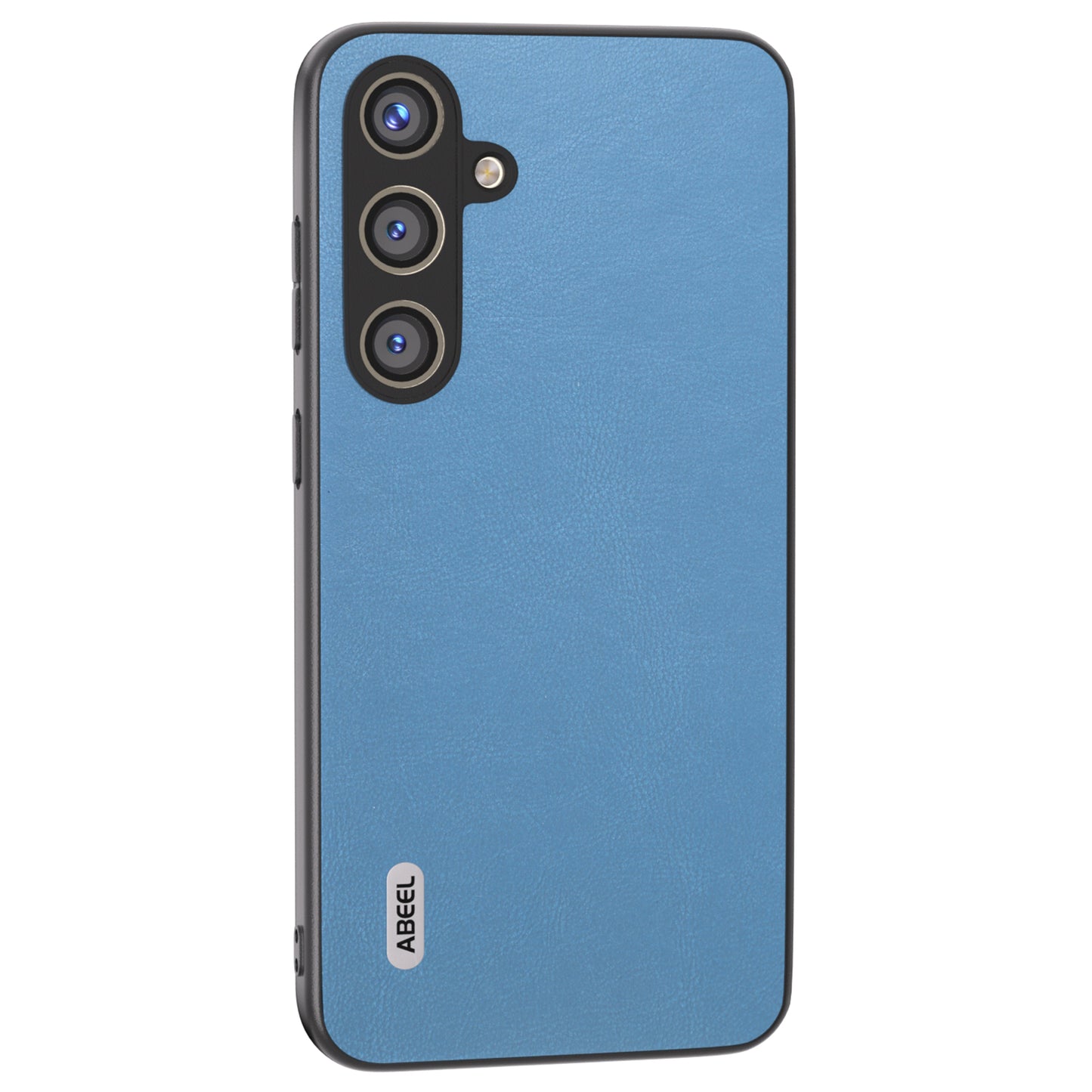 ABEEL For Samsung Galaxy S24+ Phone Case PU Leather+PC+TPU Back Cover Drop Protection - Sky Blue