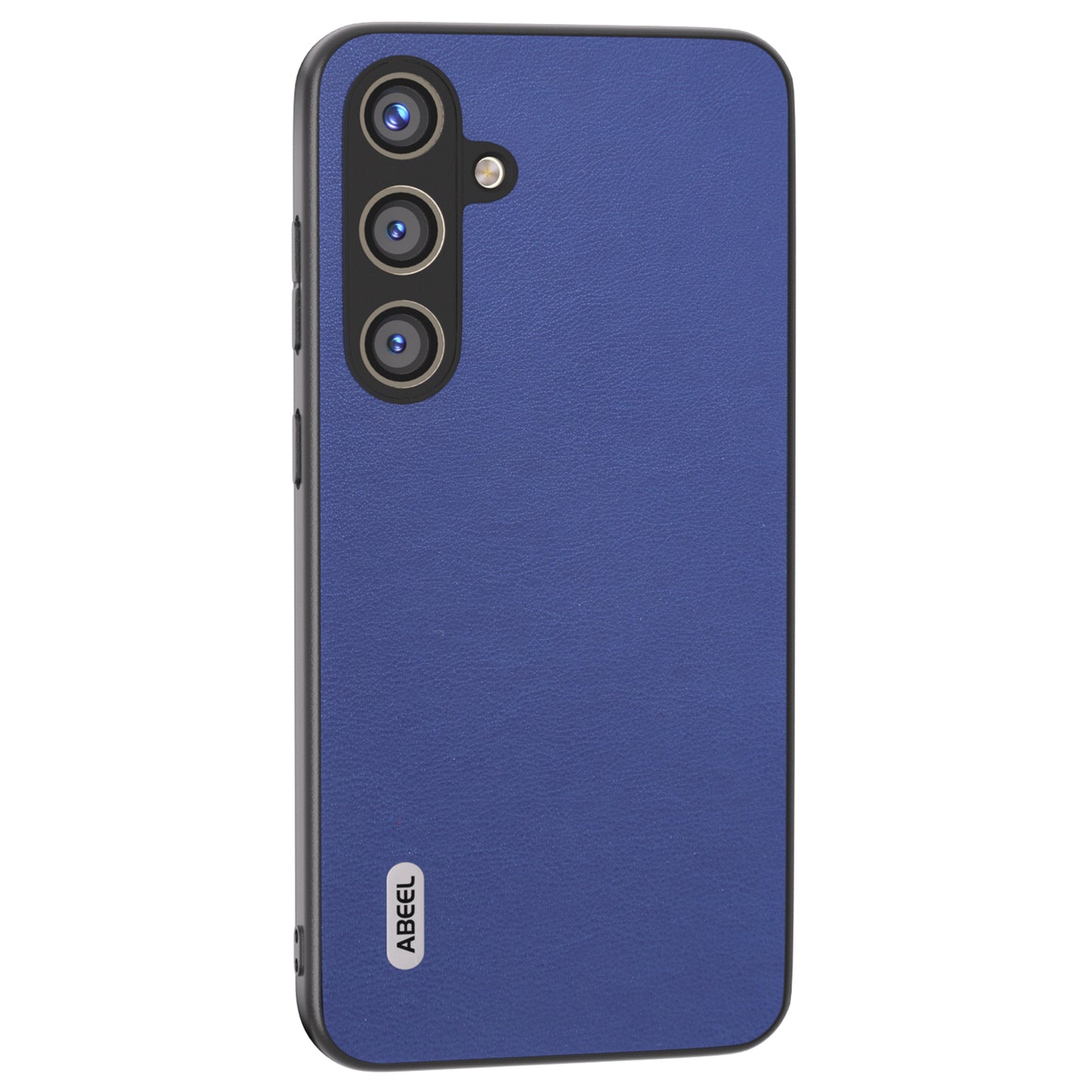 ABEEL For Samsung Galaxy S24 Textured Phone Case Slim PU Leather Shockproof Cover - Dark Blue