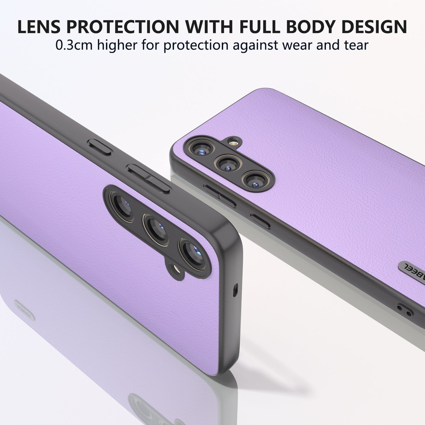 ABEEL For Samsung Galaxy S24 Phone Case Anti-Scratch Ecological Texture Leather Cover - Purple