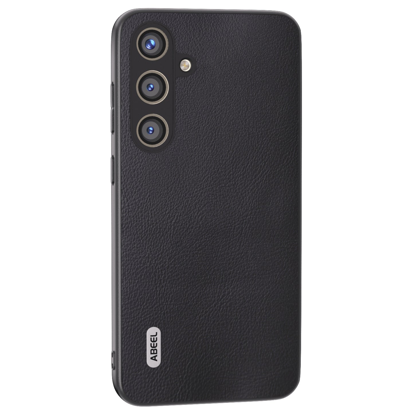 ABEEL For Samsung Galaxy S24 Phone Case Anti-Scratch Ecological Texture Leather Cover - Black