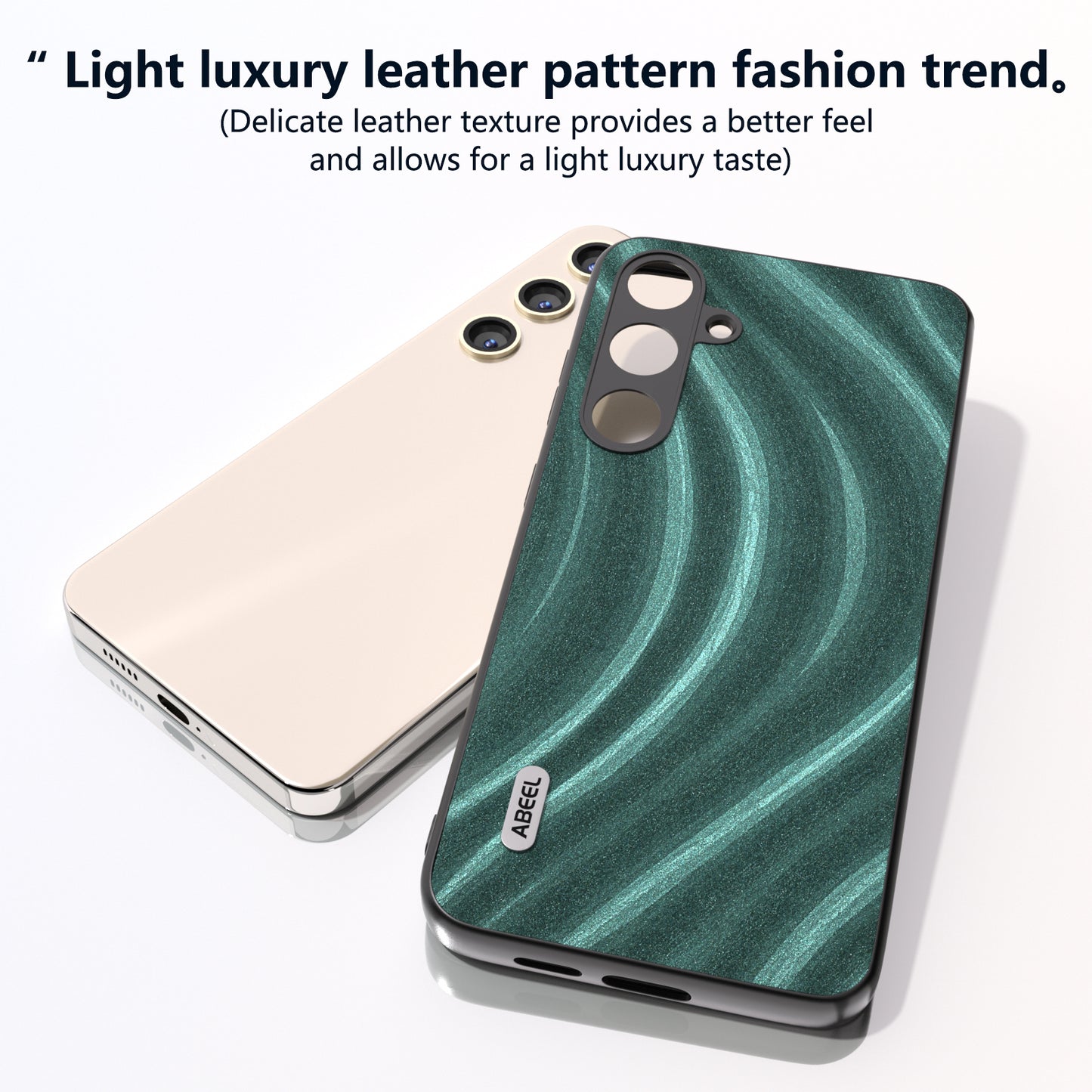 ABEEL For Samsung Galaxy S24 Case Milky Way Series PU Leather Phone Back Cover - Green