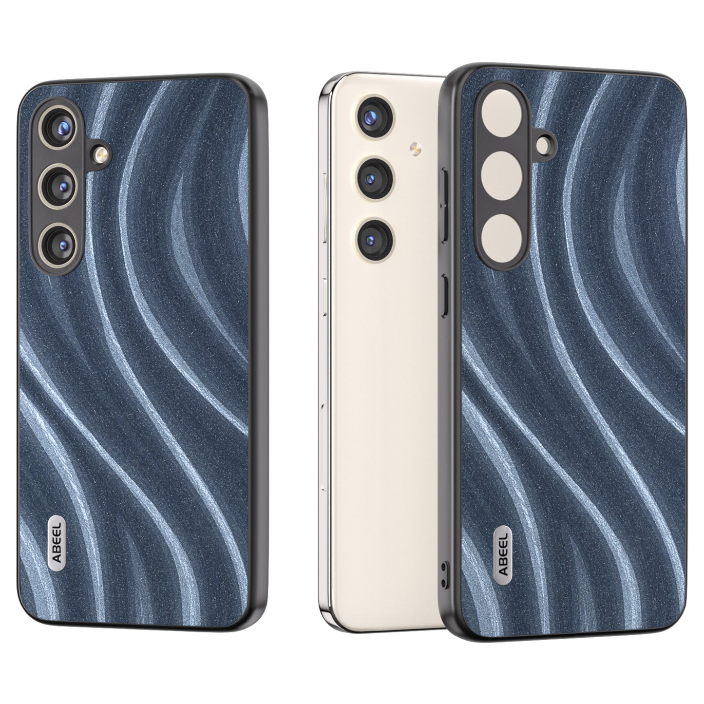 ABEEL For Samsung Galaxy S24 Case Milky Way Series PU Leather Phone Back Cover - Blue