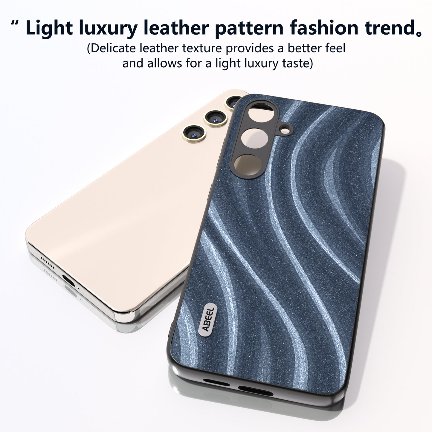 ABEEL For Samsung Galaxy S24 Case Milky Way Series PU Leather Phone Back Cover - Blue