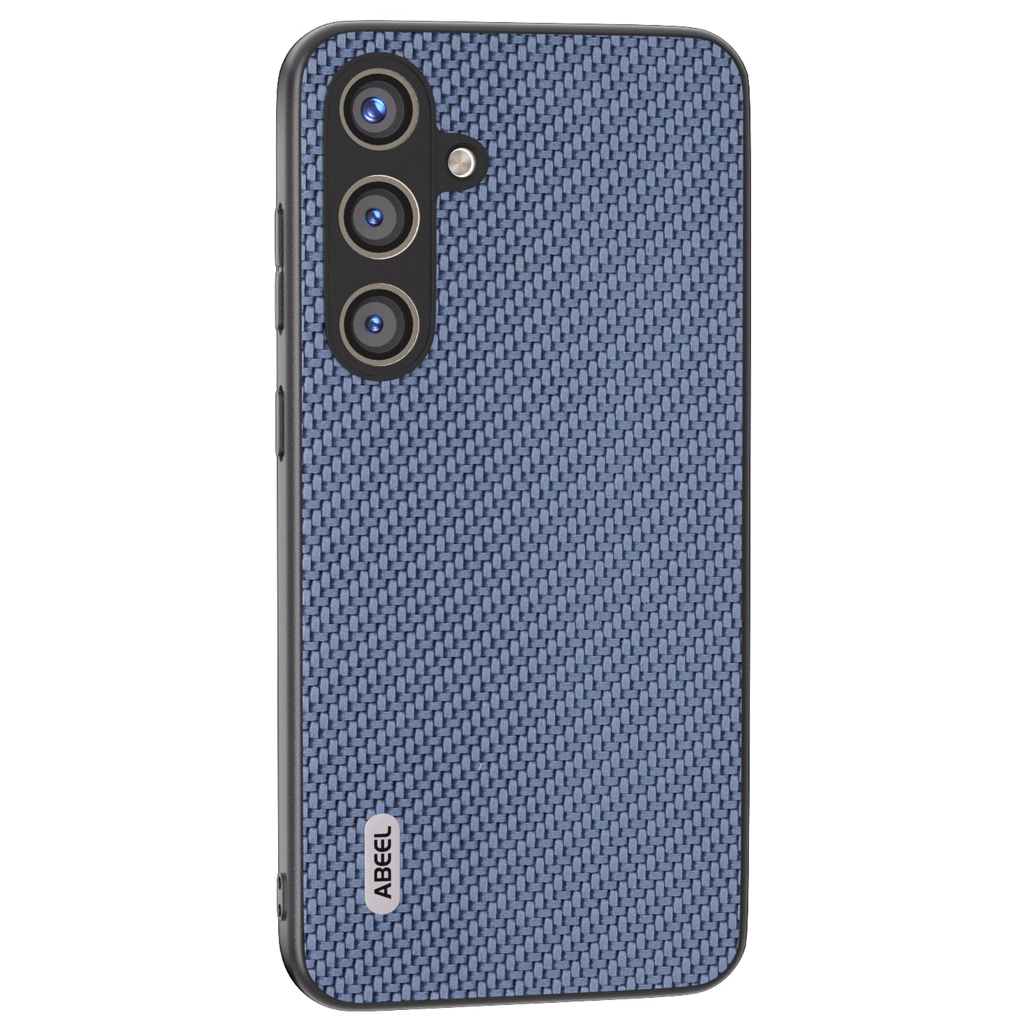 ABEEL for Samsung Galaxy S24 Carbon Fiber Texture Case PU Leather+PC+TPU Protective Phone Cover - Baby Blue