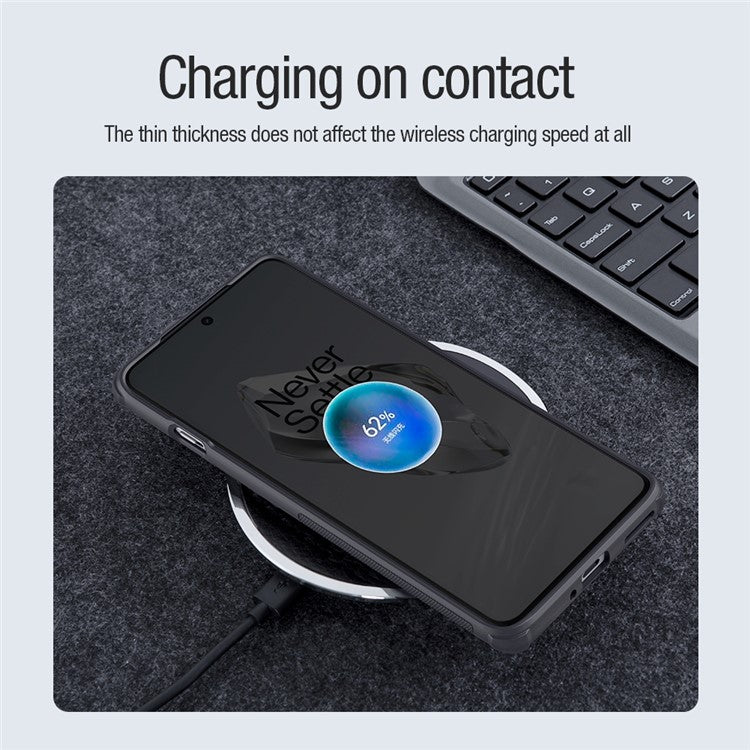 NILLKIN Frosted Shield Pro for OnePlus 12 5G Case Magnetic Phone Cover Wireless Charging - Black