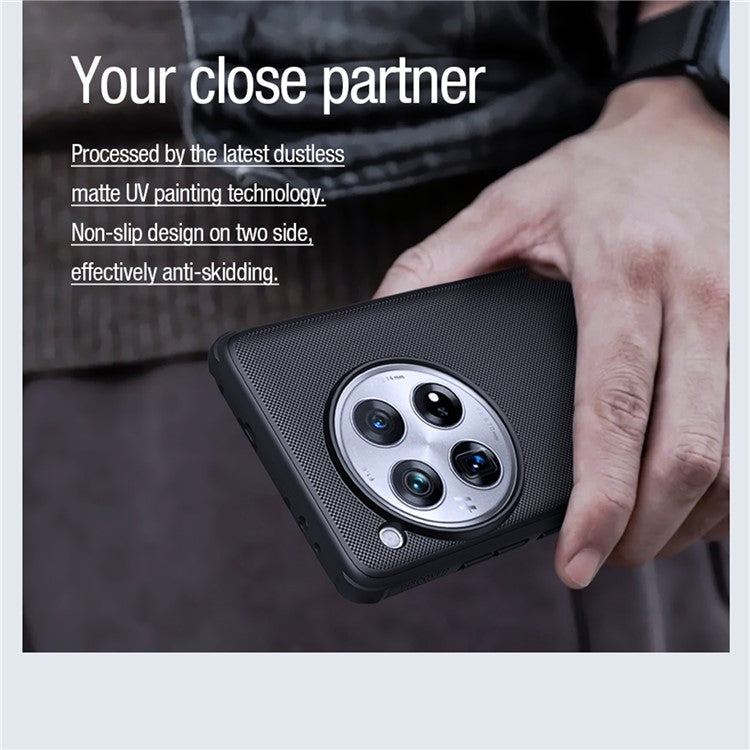 NILLKIN Frosted Shield Pro for OnePlus 12 5G Case Magnetic Phone Cover Wireless Charging - Black