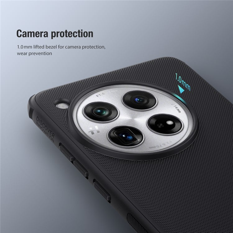 NILLKIN Super Frosted Shield Pro for OnePlus 12 5G Case Protective PC+TPU Phone Cover - Black