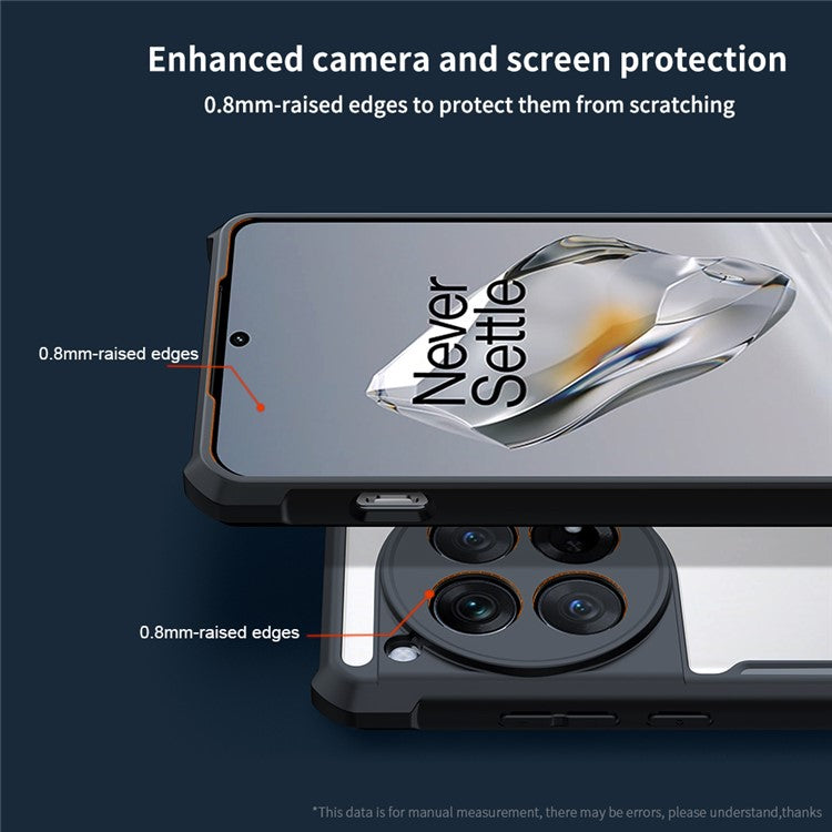 XUNDD Smartphone Cover for OnePlus 12 5G Anti-Scratch Case Acrylic+TPU Shell