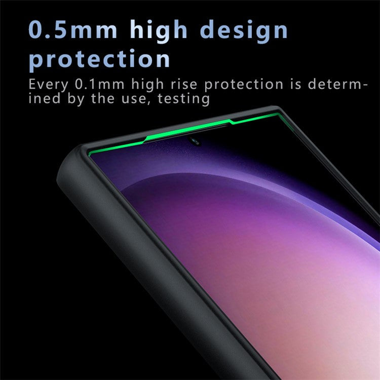 For Samsung Galaxy S24 Ultra Case Compatible with MagSafe TPU+PC Matte Phone Cover - Transparent Black
