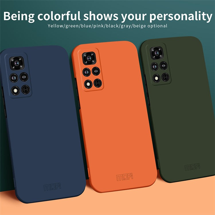 MOFI JK Qin Series For Honor V40 5G Phone Case Skin-Feel Protective Phone Cover - Black