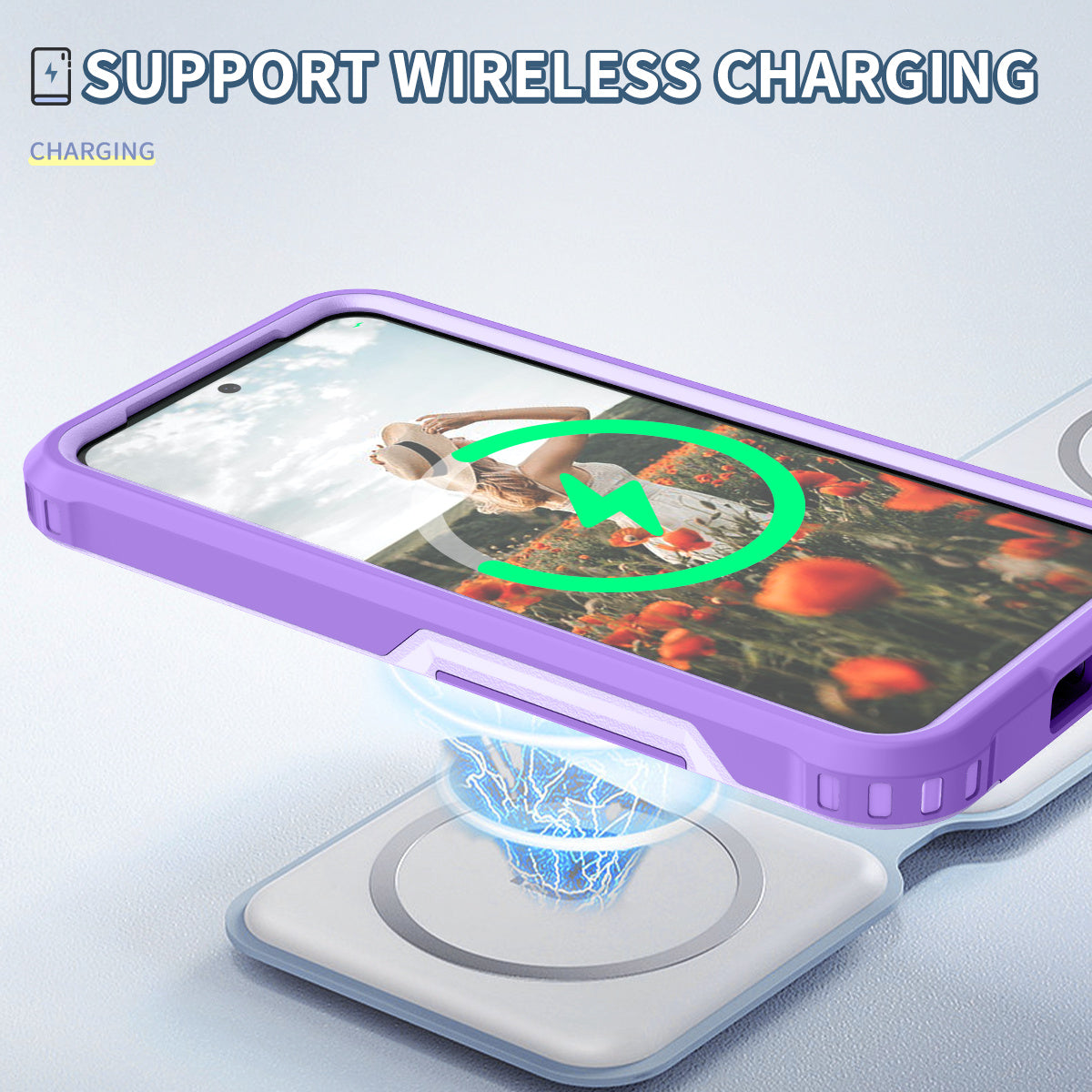 Style F1 For Samsung Galaxy S24+ Back Case Drop-proof PC + TPU Phone Cover - Purple