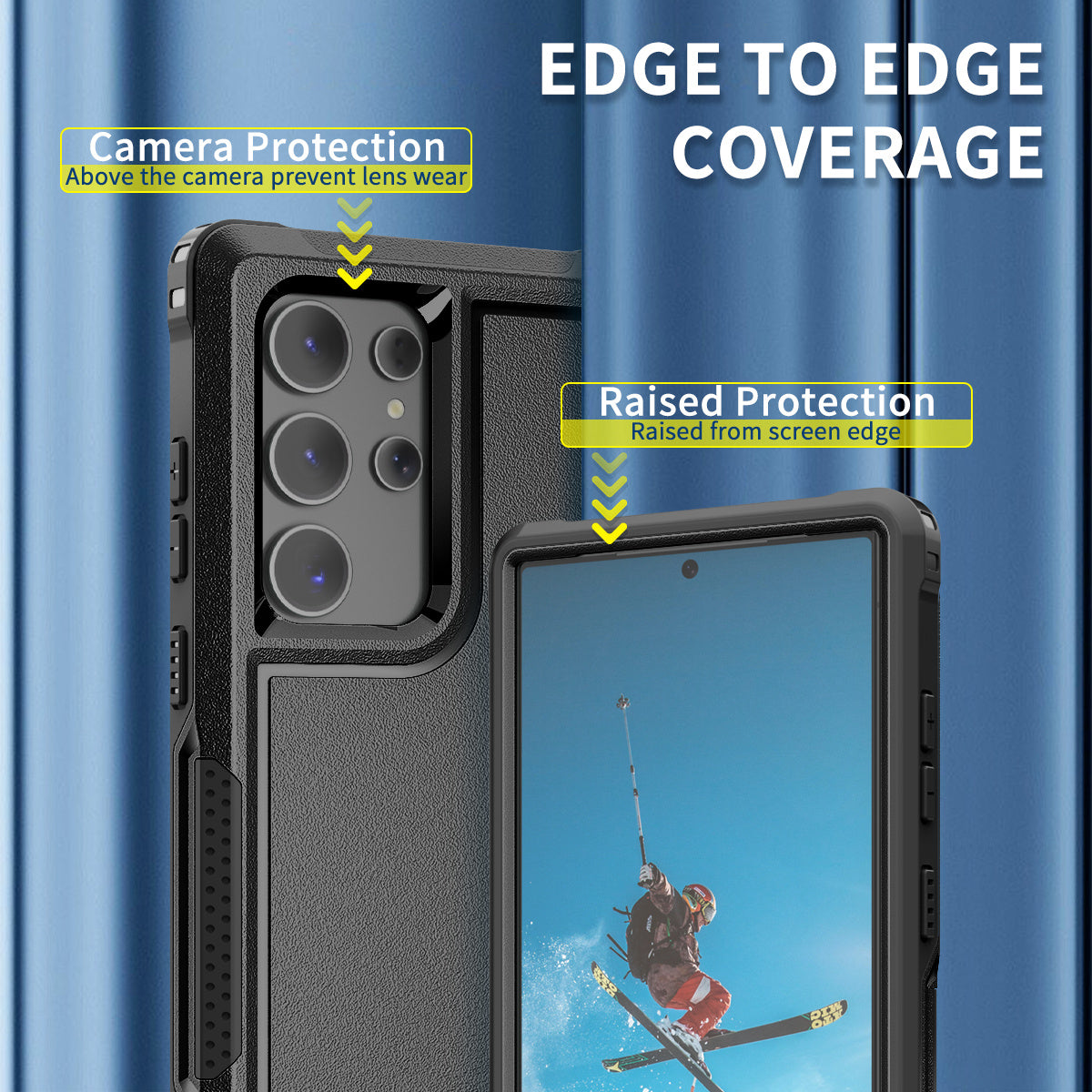 Style F1 For Samsung Galaxy S24 Ultra Case Scratch-resistant PC + TPU Phone Back Shell - Black