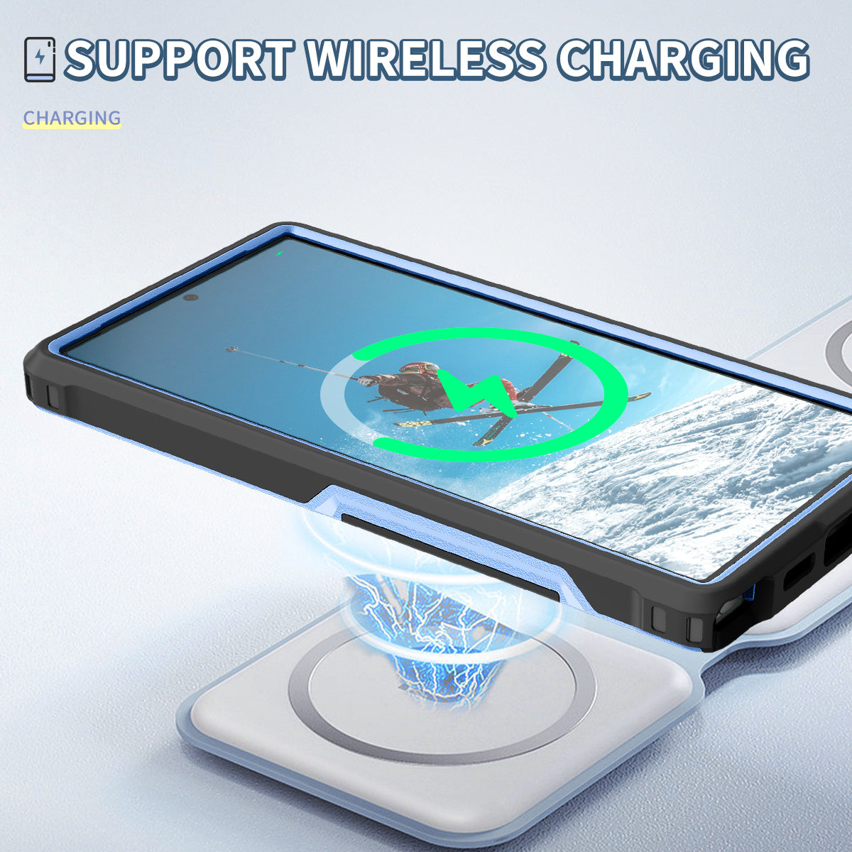 Style F1 For Samsung Galaxy S24 Ultra Case Scratch-resistant PC + TPU Phone Back Shell - Blue