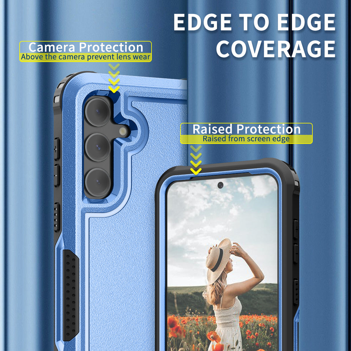 Style F1 For Samsung Galaxy S24 PC + TPU Case Anti-skid Shockproof Protective Cover - Blue