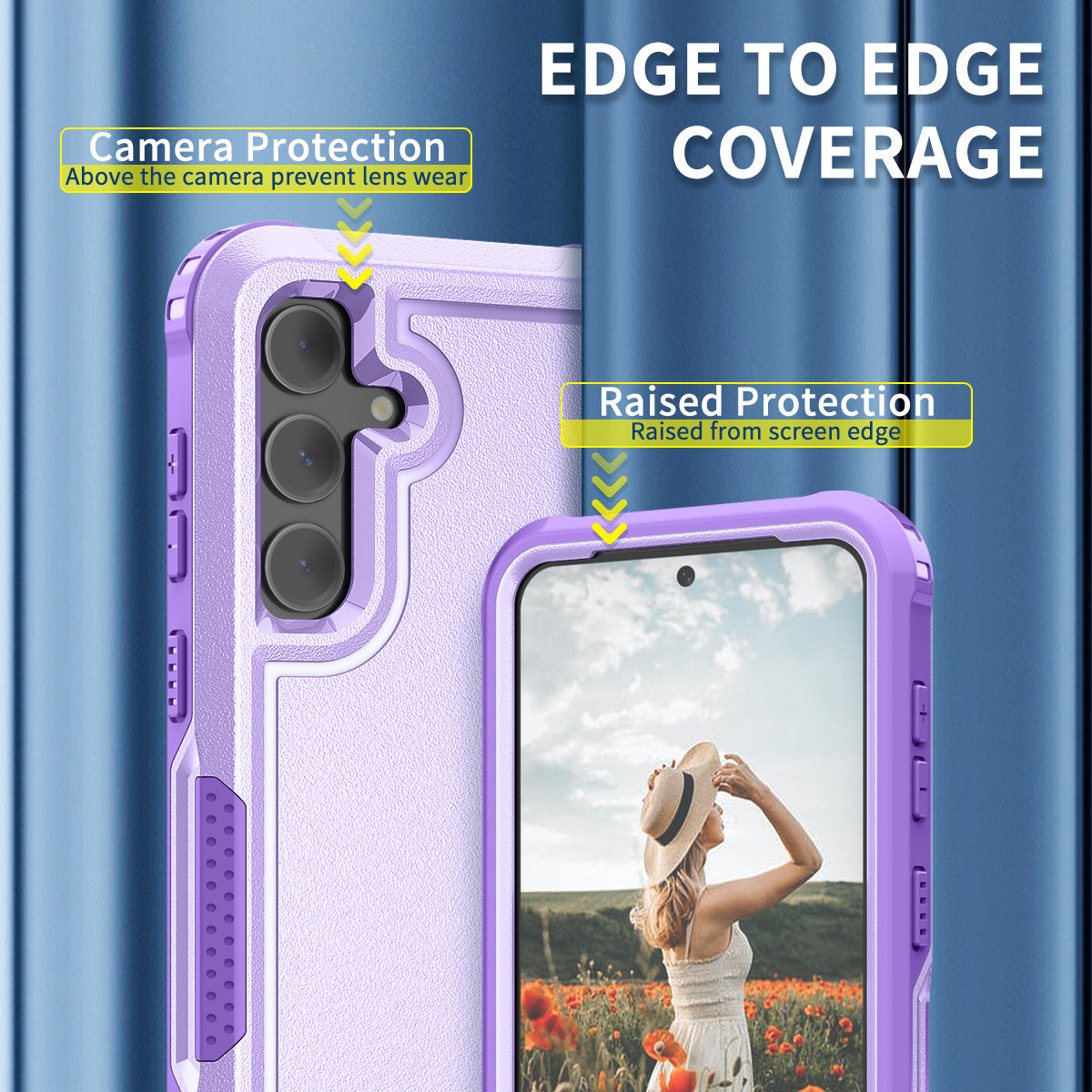 Style F1 For Samsung Galaxy S24 PC + TPU Case Anti-skid Shockproof Protective Cover - Purple