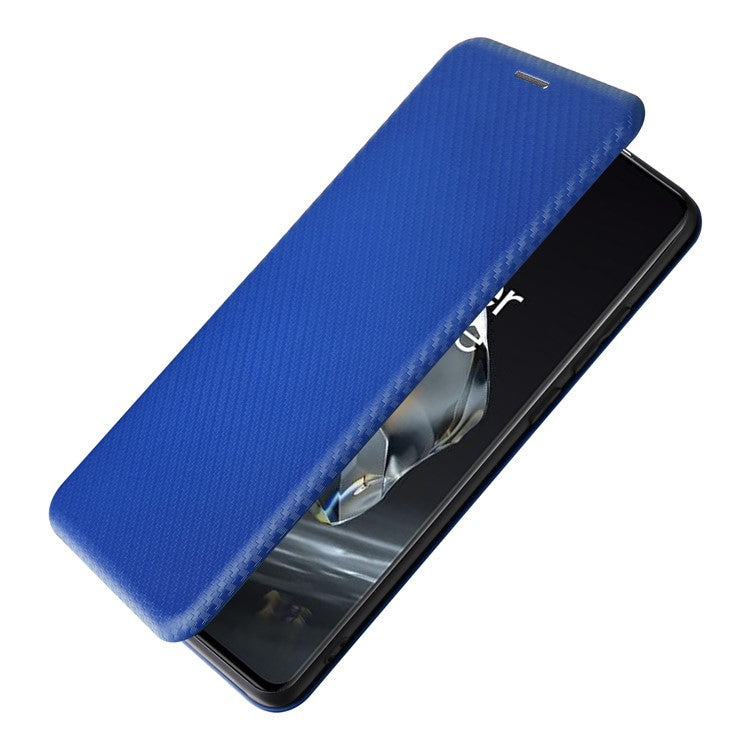 For OnePlus 12 5G Leather Phone Case with Card Slots Stand - Blue