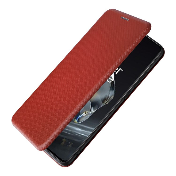 For OnePlus 12 5G Leather Phone Case with Card Slots Stand - Brown