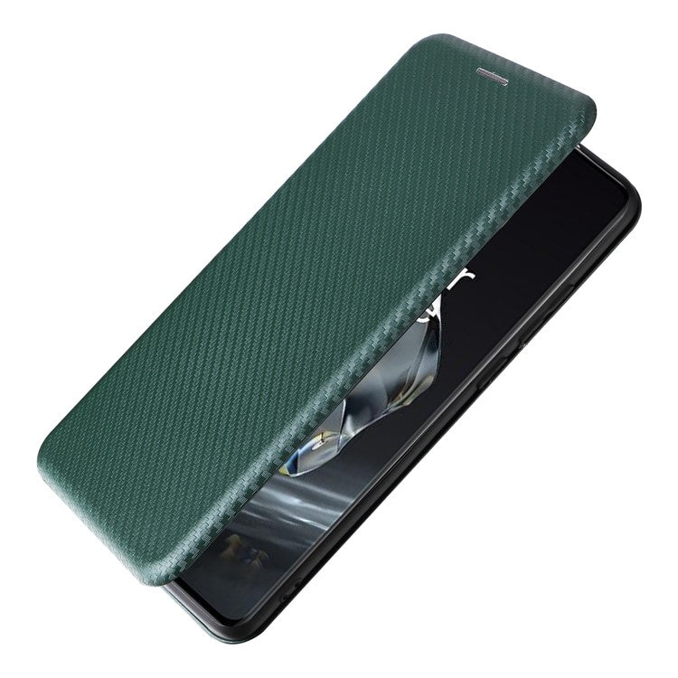 For OnePlus 12 5G Leather Phone Case with Card Slots Stand - Green
