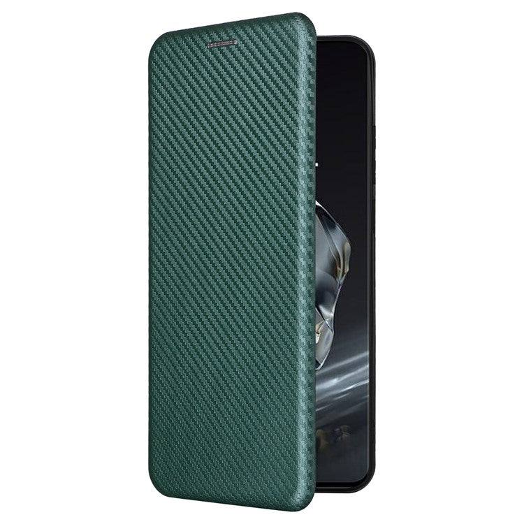 For OnePlus 12 5G Leather Phone Case with Card Slots Stand - Green