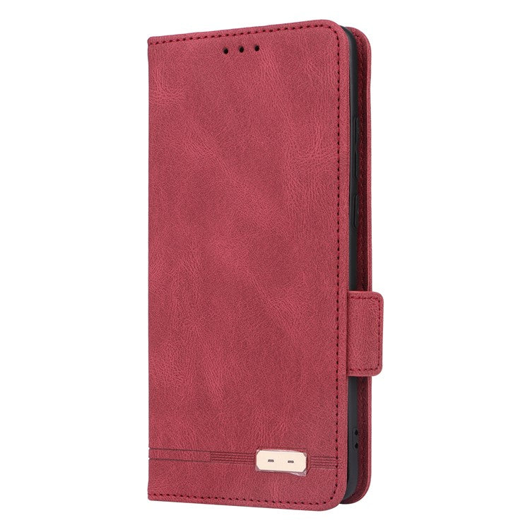 For OnePlus 12 5G Leather Case Wallet Phone Cover Hardware Decor - Rose