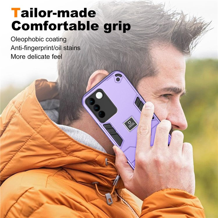 For vivo V27 5G / V27 Pro 5G / S16 / S16 Pro Case Rugged Hard PC+Soft TPU Phone Cover - Purple