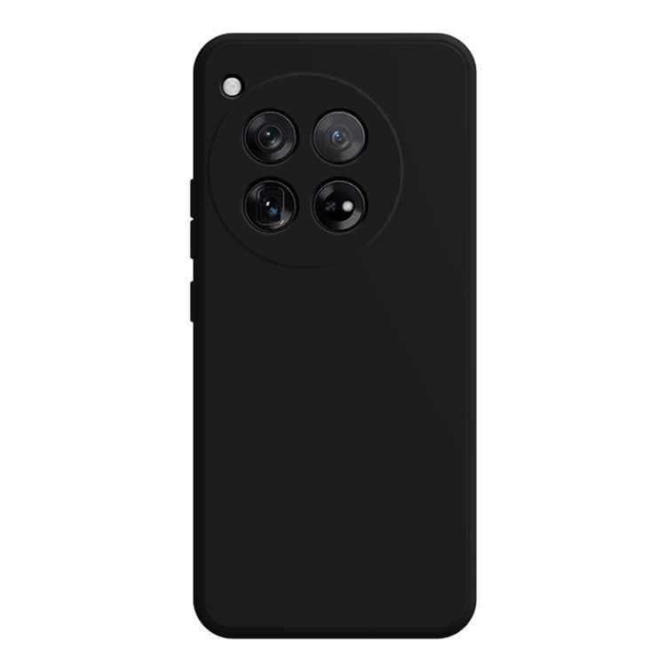 For OnePlus 12 5G Case Straight Edge Shockproof TPU Phone Case - Black