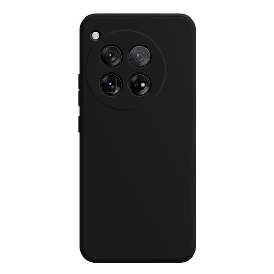For OnePlus 12 5G Case Straight Edge Shockproof TPU Phone Case - Black