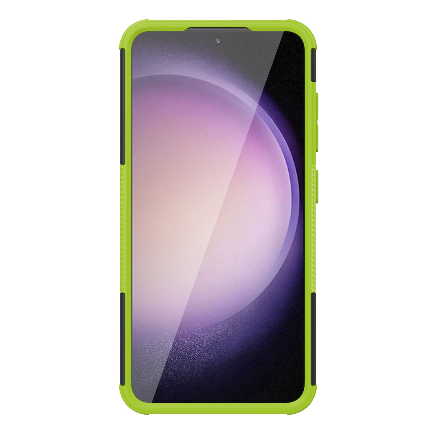For Samsung Galaxy S24 Tyre Pattern Phone Case Kickstand PC+TPU Shockproof Phone Cover - Green