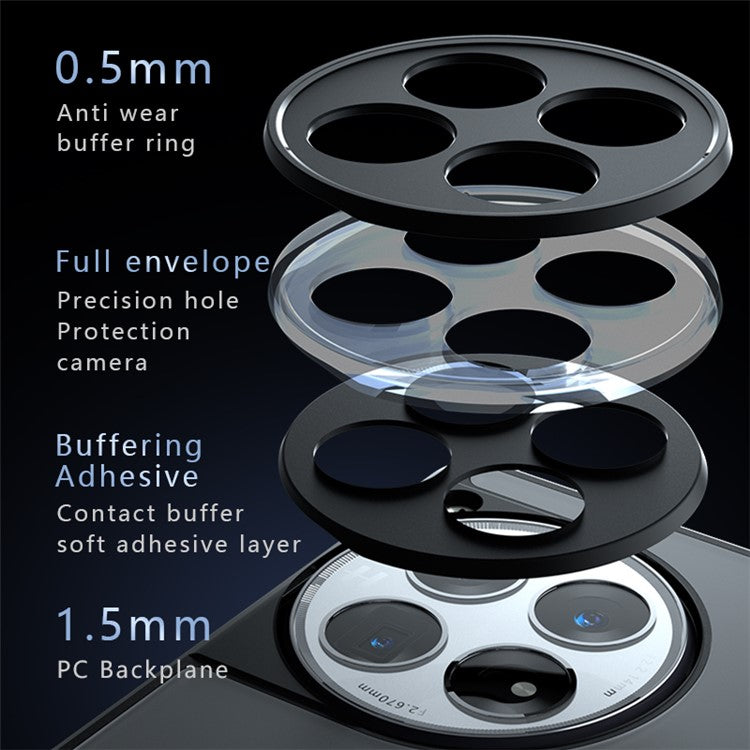 For OnePlus 12 5G Matte Phone Case Skin-touch TPU+PC 2-in-1 Cover - Transparent Black