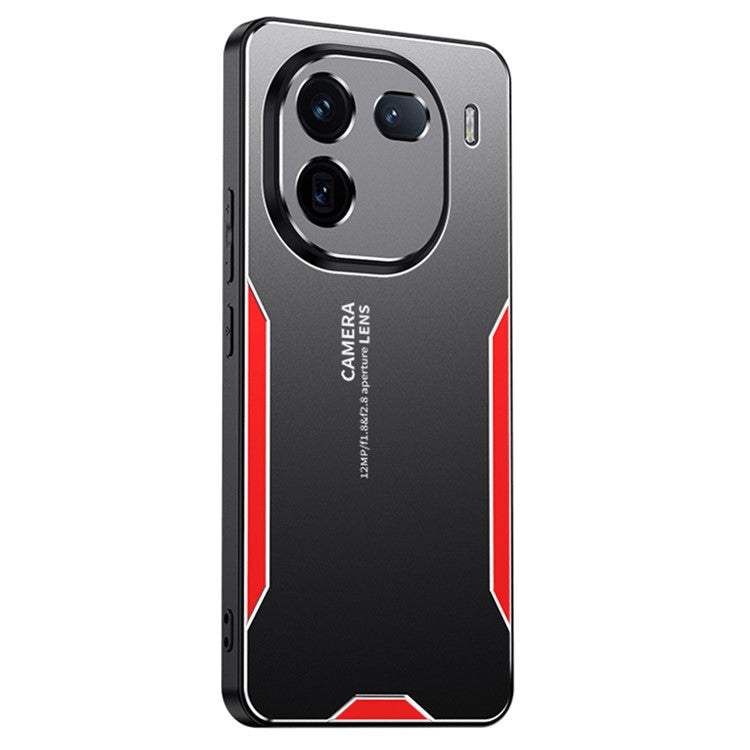 For vivo iQOO 12 Pro 5G Metal Case Aluminum Alloy+PC+TPU Phone Cover Shockproof Defender - Red