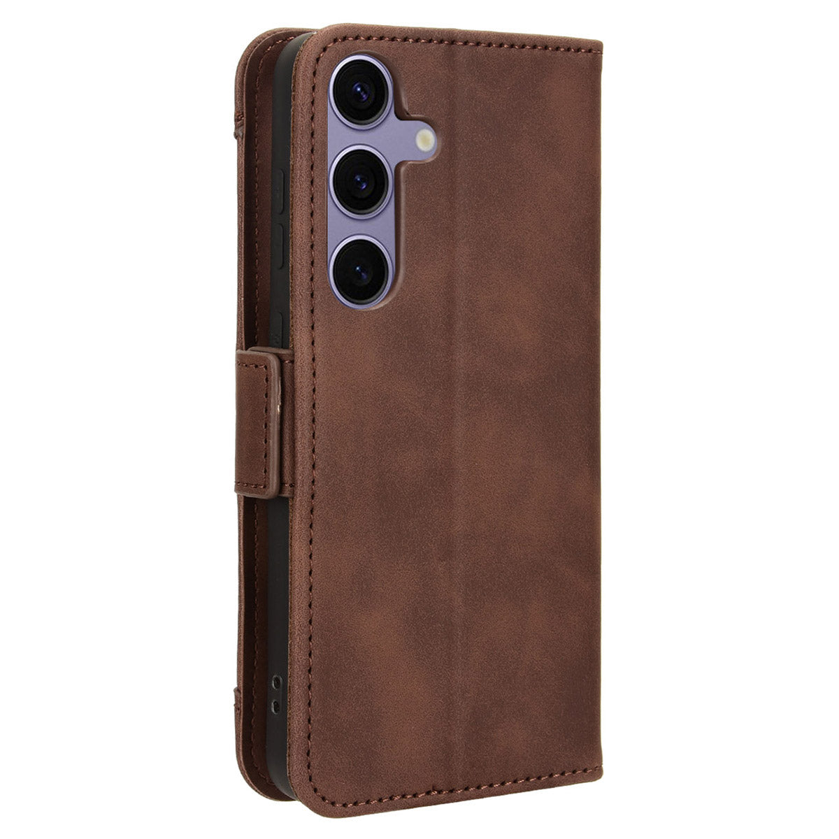For Samsung Galaxy S24+ Multiple Card Slots Leather Case with Wallet Stand - Brown