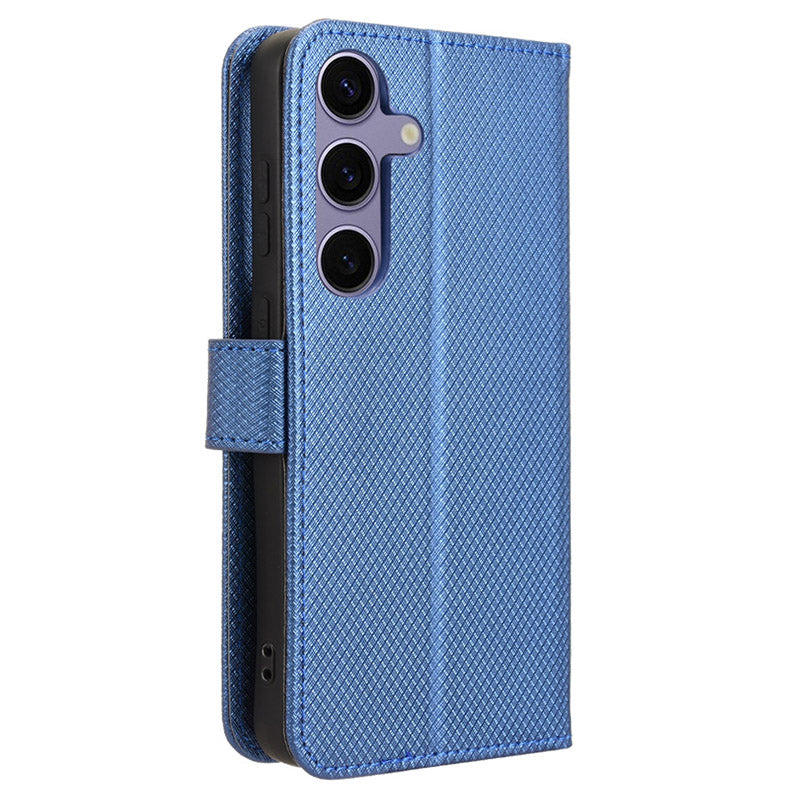 For Samsung Galaxy S24 Diamond Texture Leather Case Phone Wallet Stand - Blue