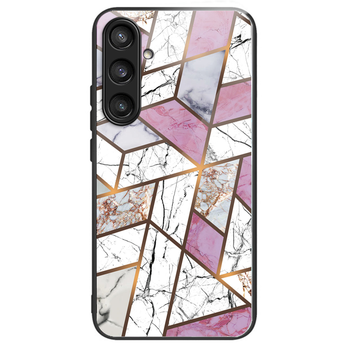 For Samsung Galaxy S24 Ultra Tempered Glass Back Cover PC+TPU Marble Pattern Phone Case - Style M