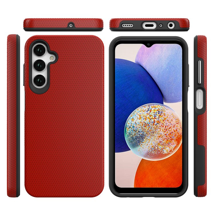 For Samsung Galaxy A25 5G (Global) (161.0 x 76.5 x 8.3mm) Cell Phone Case Reinforced Corners Drop-proof Cover - Red