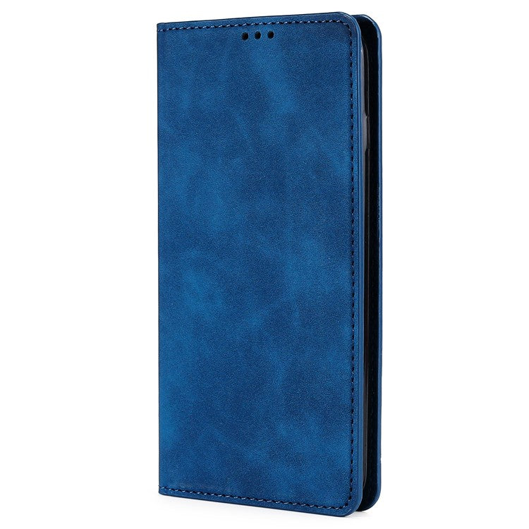 PU Leather Shell for OnePlus 12 5G Phone Case Stand Card Slots Cell Phone Cover - Blue