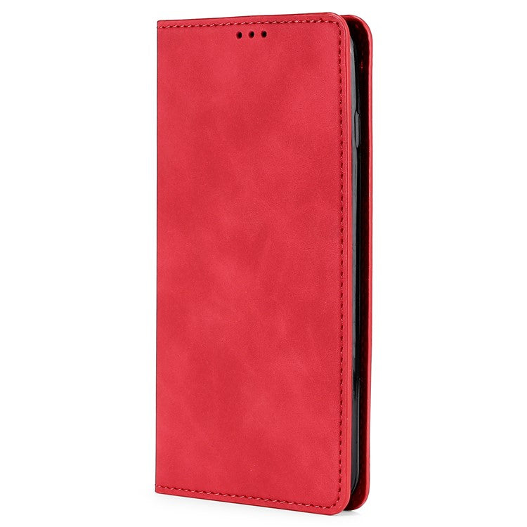 PU Leather Shell for OnePlus 12 5G Phone Case Stand Card Slots Cell Phone Cover - Red