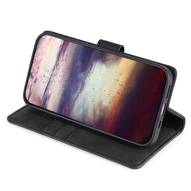 For OnePlus 12 5G Flip Phone Case PU Leather Crocodile Texture Stand Phone Shell Wallet - Black