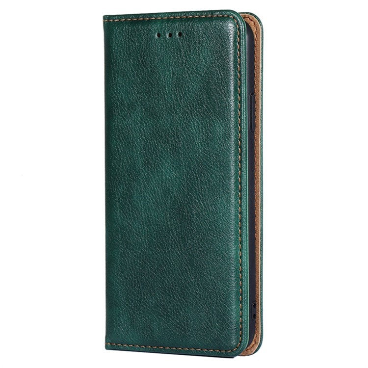 For OnePlus 12 5G Case Magnetic Anti-scratch PU Leather Wallet Card Slots Phone Cover - Green