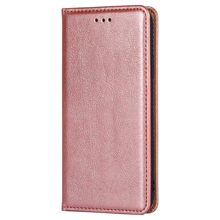 For OnePlus 12 5G Case Magnetic Anti-scratch PU Leather Wallet Card Slots Phone Cover - Rose Gold