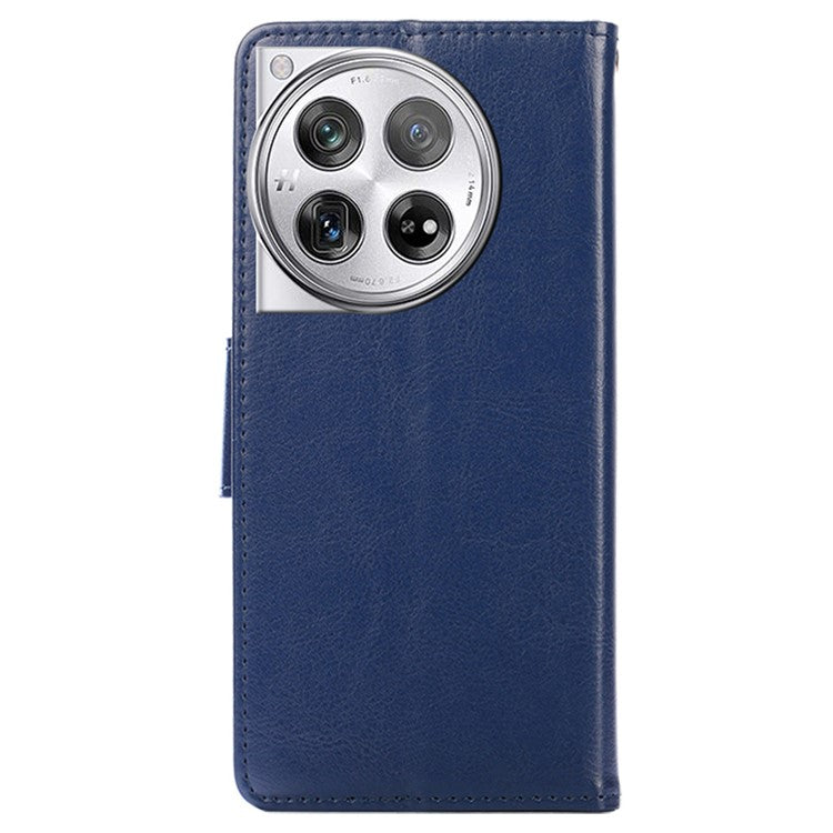 Phone Wallet Cover for OnePlus 12 5G Leather Case with Viewing Stand - Sapphire