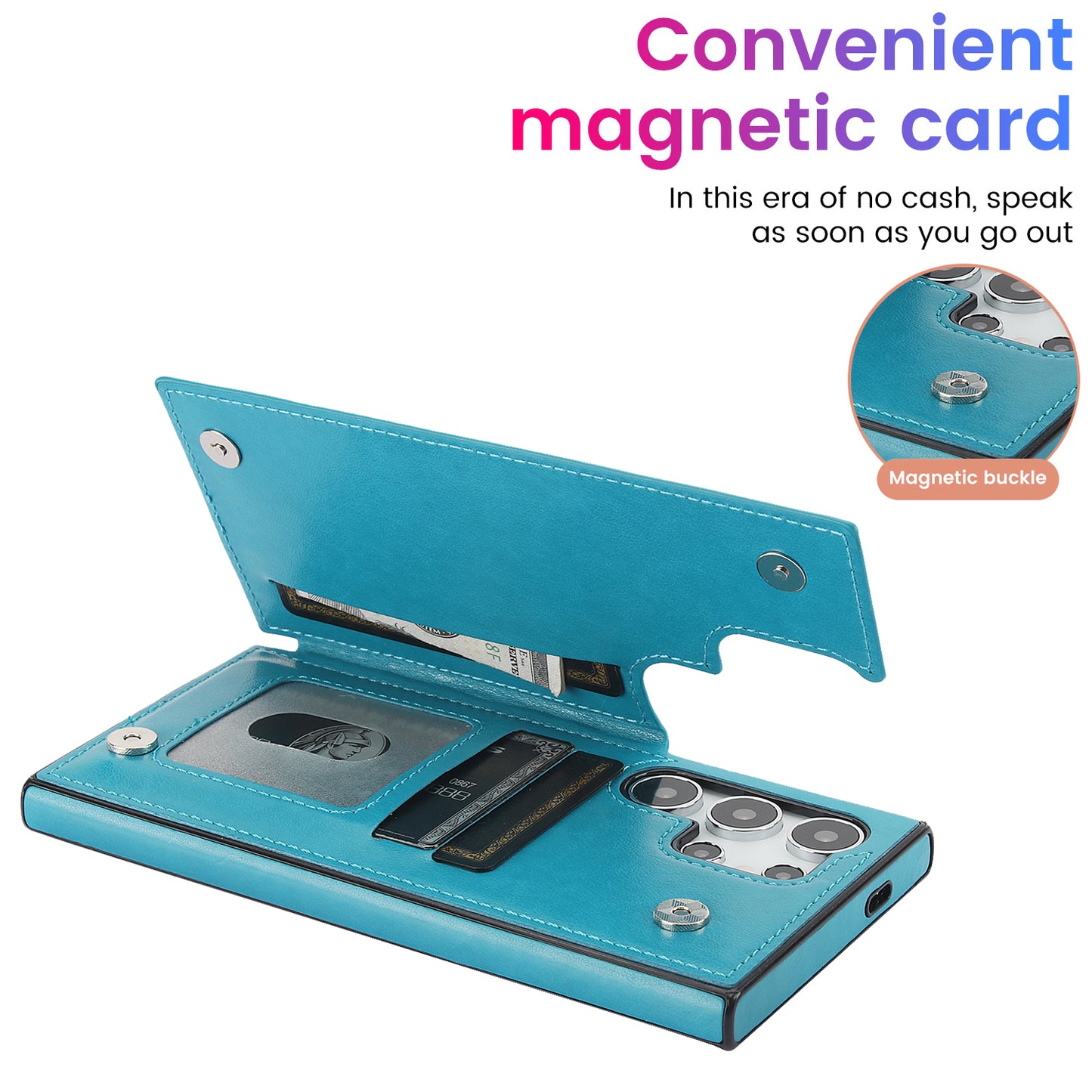 For Samsung Galaxy S24 Ultra PU Leather Case Imprinted Mandala Flower Kickstand Phone Cover - Dark Blue