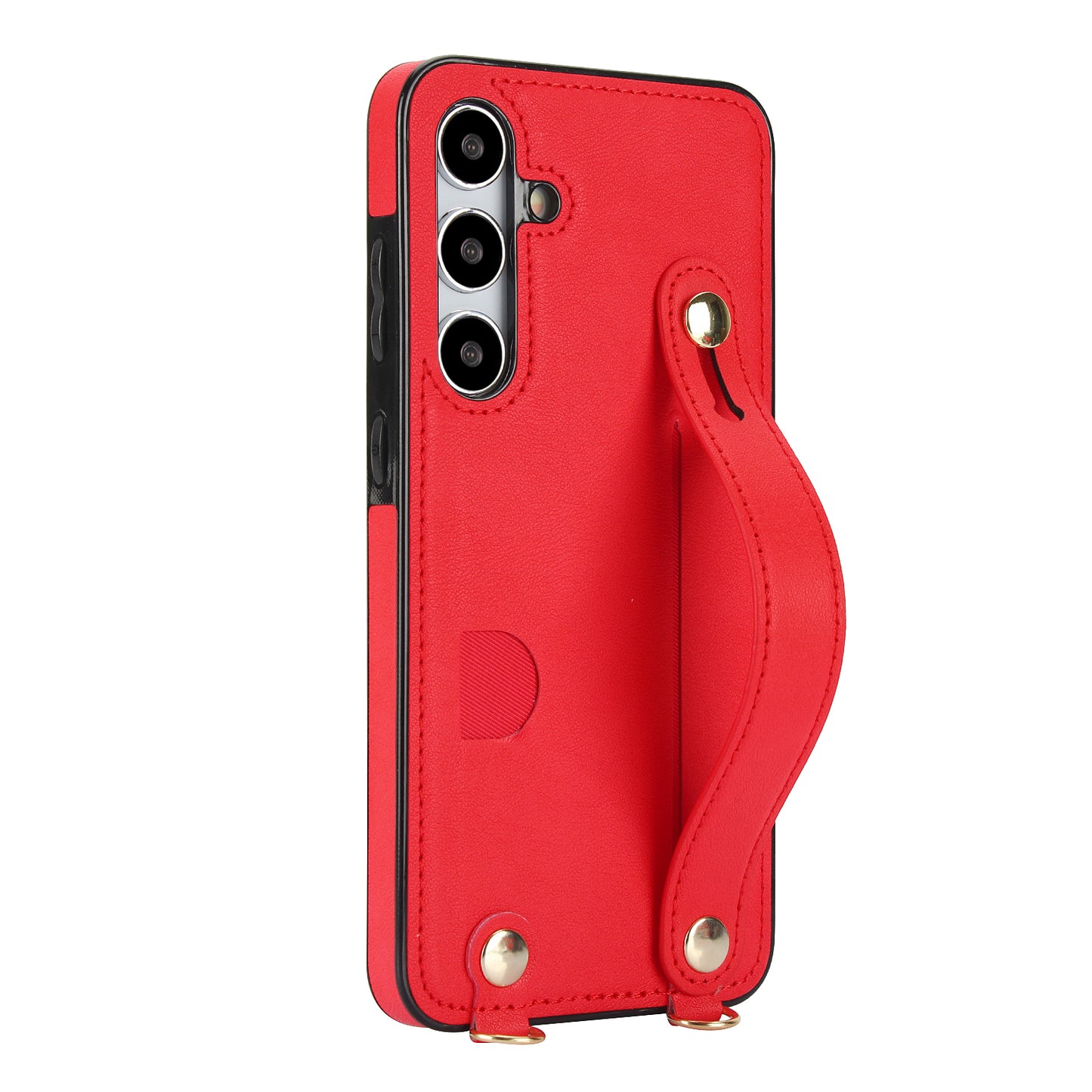 For Samsung Galaxy S24 Case Card Slot PU Leather+TPU Scratch-resistant Phone Shell - Red